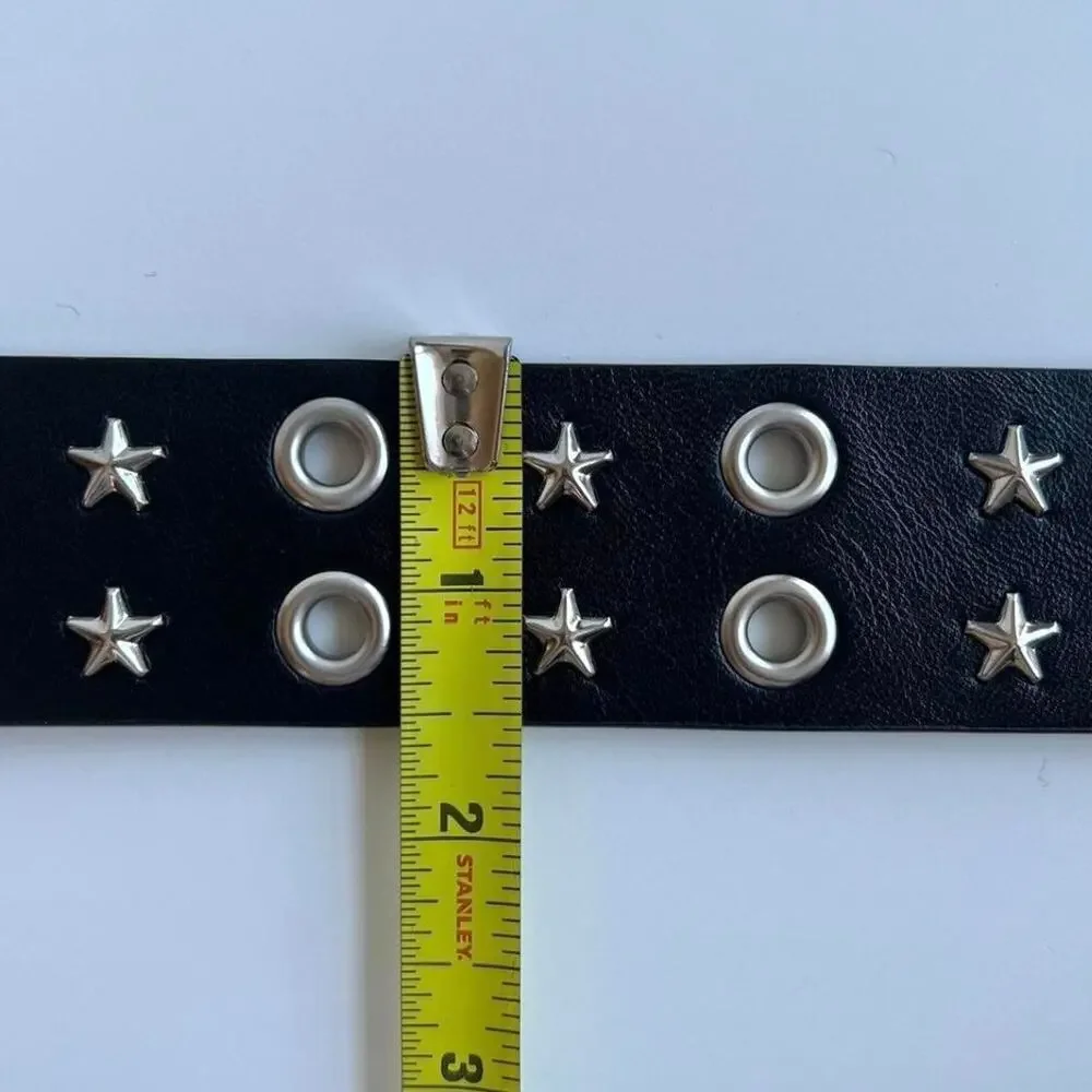 Vintage black studded star western